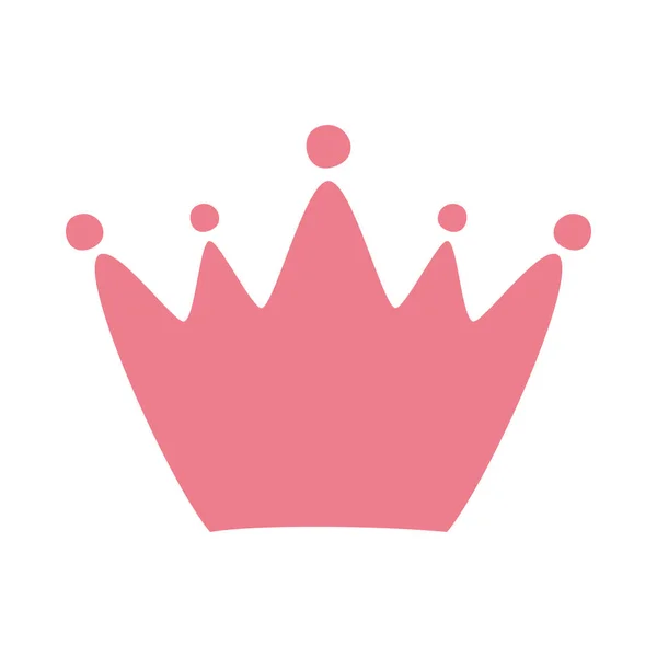 Rosa reina corona aislado icono — Vector de stock