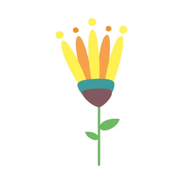 Mooie bloem plant geïsoleerde pictogram — Stockvector