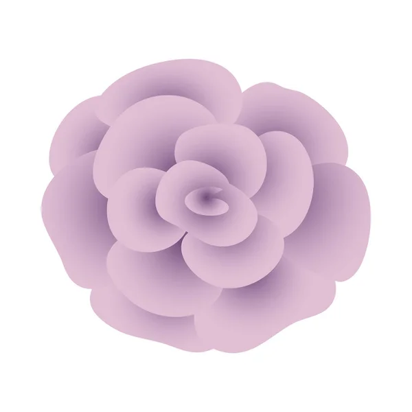 Bella rosa fiore pianta isolata icona — Vettoriale Stock