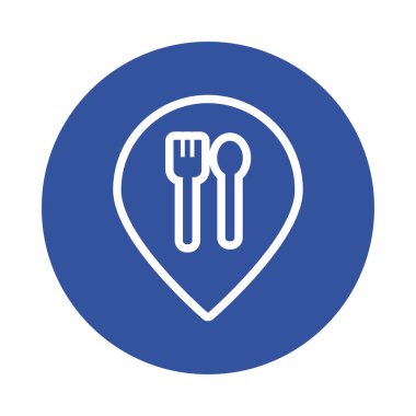 Cutleries blok biçim simgesi ile pin