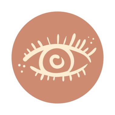 Göz boho el çizim stili