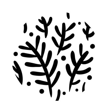 dal ve yapraklar organik desen biçimi