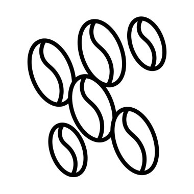 Kahve taneleri çizgisi tarzı