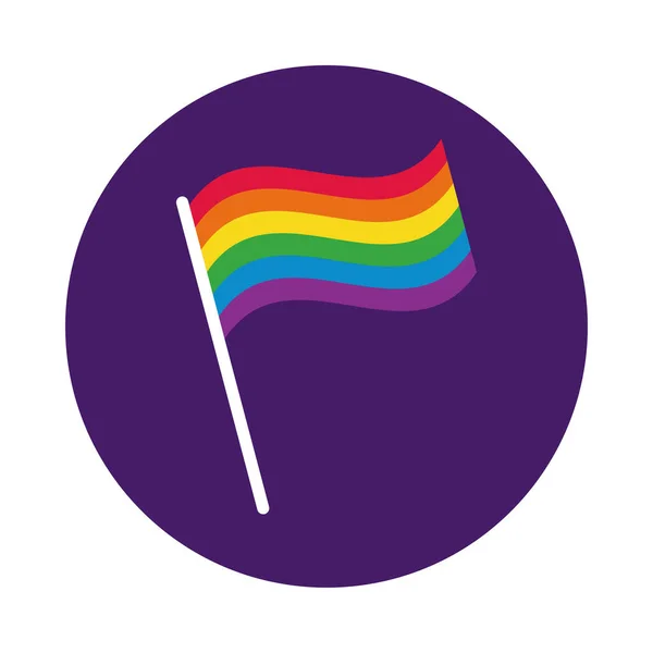Bayrak renkleri gay gurur blok biçimi — Stok Vektör