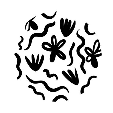 çiçek organik desen biçimi