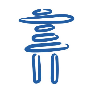 Ahşap Kanadalı heykel el çizim stili