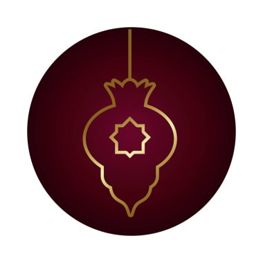 ramadan kareem lamba sallanan blok gradyan biçimi