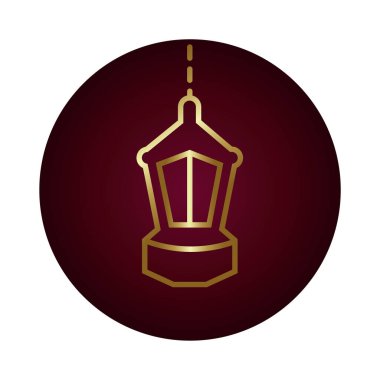 ramadan kareem lamba sallanan blok gradyan biçimi