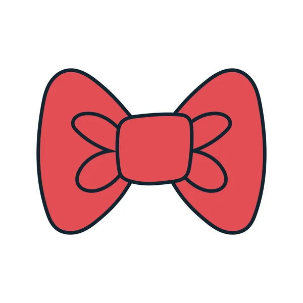 Accesoriu bowtie linie elegantă și stil de umplere — Vector de stoc