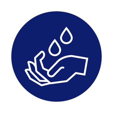 damla blok biçim simgesi ile el yıkama