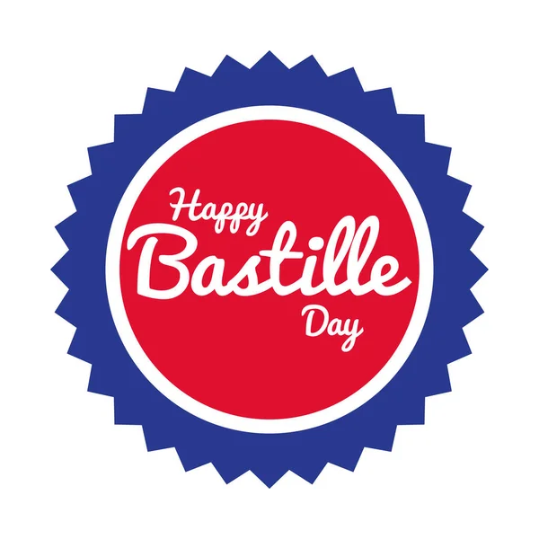 Fok eli çizim stiliyle Bastille Günü harfleri — Stok Vektör