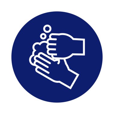 Eller köpük blok biçimi simgesiyle yıkılıyor