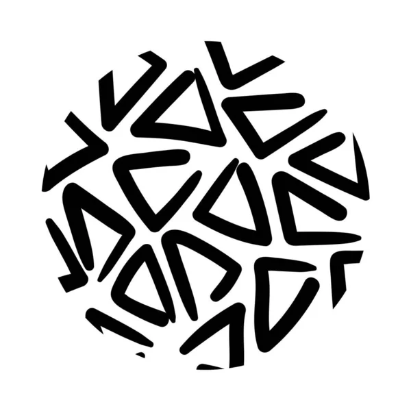 Triangles motif organique style ligne — Image vectorielle