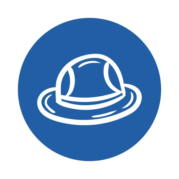 Chapeau canadien accessoire bloc style icône — Image vectorielle