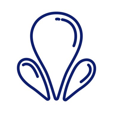 su damlaları çizgi biçimi simgesi