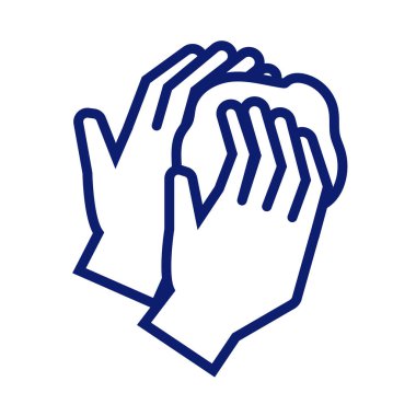 Köpük çizgi simgesi ile elleri yıkama