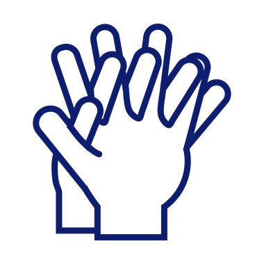 Eller yıkama çizgisi tarzı simge