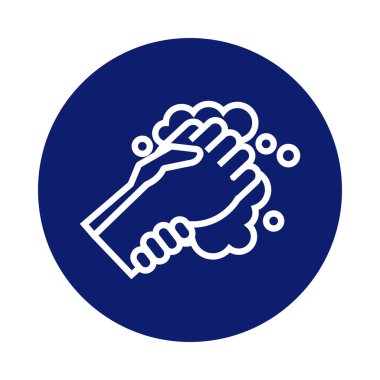 Eller köpük blok biçimi simgesiyle yıkılıyor