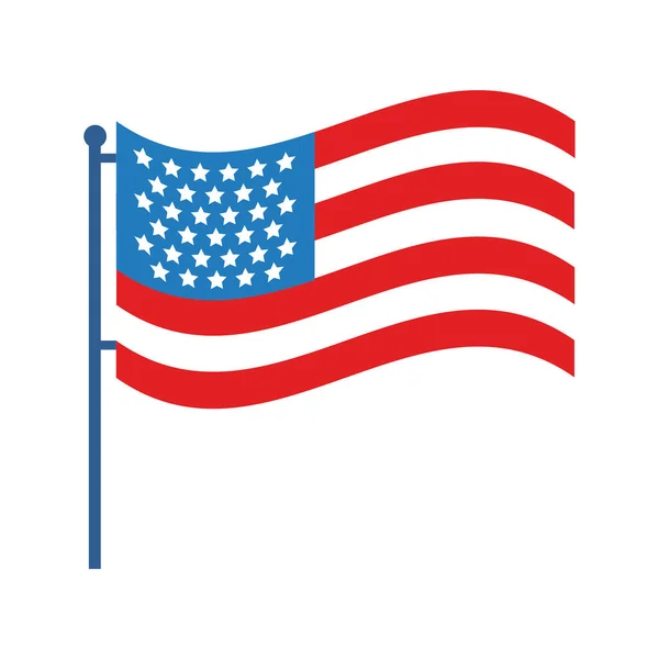 EUA bandeira ícone de estilo plano —  Vetores de Stock