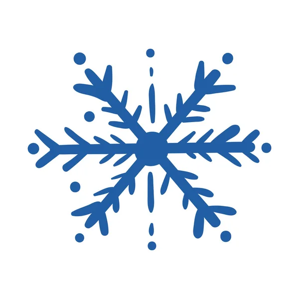 Snowflake πάγο χέρι κλήρωση στυλ εικονίδιο — Διανυσματικό Αρχείο
