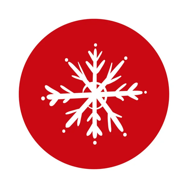 Copo de nieve bloque de hielo icono de estilo — Vector de stock