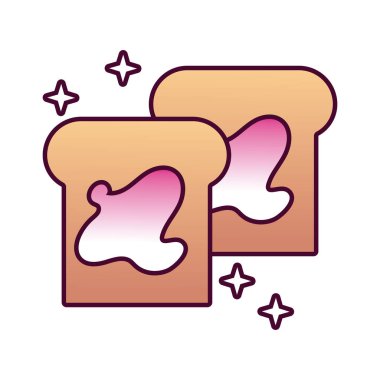 ekmek dilimlenmiş pastane ayrıntılı biçim simgesi