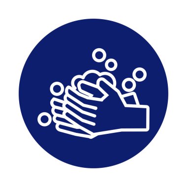 Eller köpük blok biçimi simgesiyle yıkılıyor