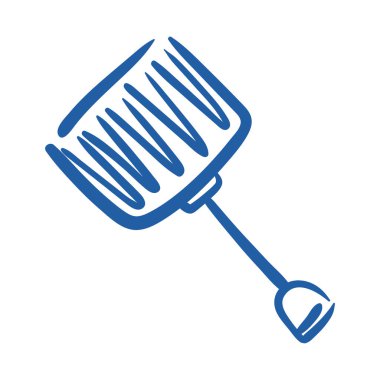 kar küreği el çizim biçimi simgesi