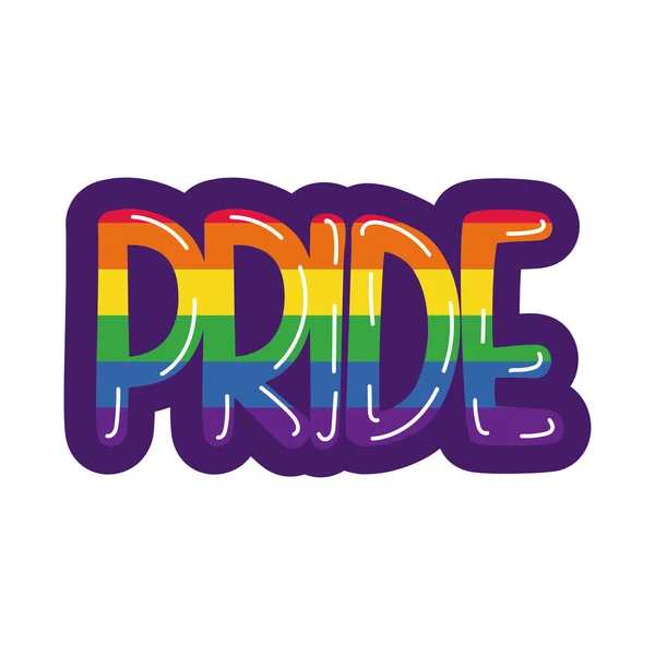 Gay orgullo lettering mano dibujar estilo — Archivo Imágenes Vectoriales