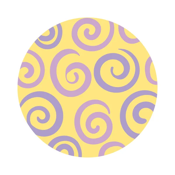 Spiral organic pattern block style — Stock Vector