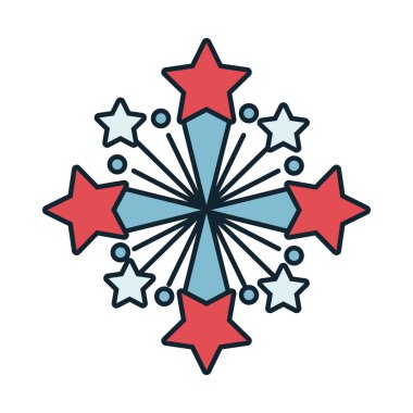 Havai fişek sıçrama çizgisi ve biçim simgesi