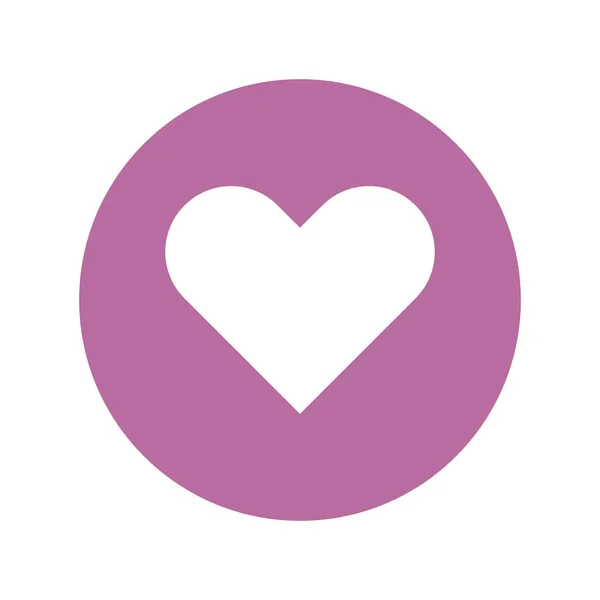 Αγάπη ή καρδιά μέσα σε κυκλικό πλαίσιο — Διανυσματικό Αρχείο