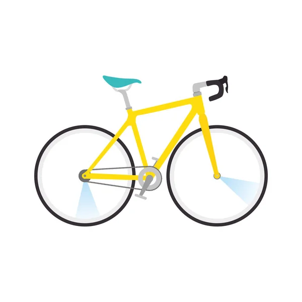 Yarış bisikleti, beyaz arka planda yol bisikleti — Stok Vektör