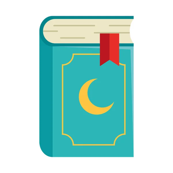 Livro sagrado de Corão, feriado muçulmano, conceito ramadan kareem — Vetor de Stock