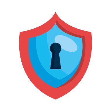 Beyaz arkaplanda koruma kalkanı