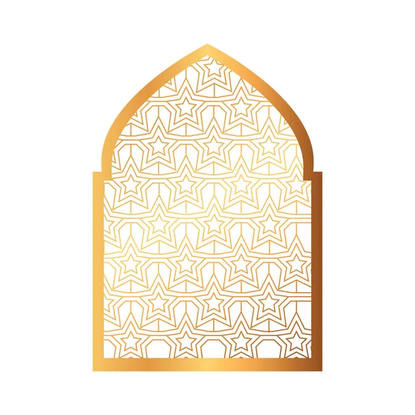 Islamic arch, arabic ornamental traditional muslim — Stock Vector