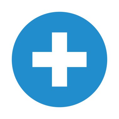 Mavi düğme vektör tasarımı içinde çapraz