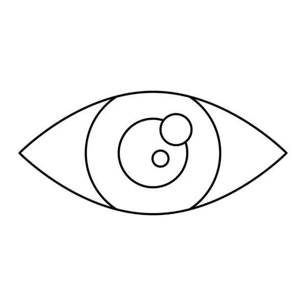 Icono de ojo aislado diseño de vectores — Vector de stock