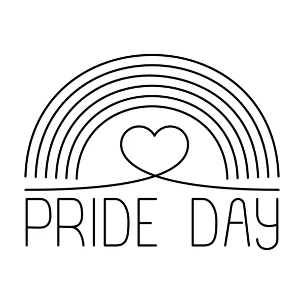 Isolated rainbow and pride day vector design — Stock Vector