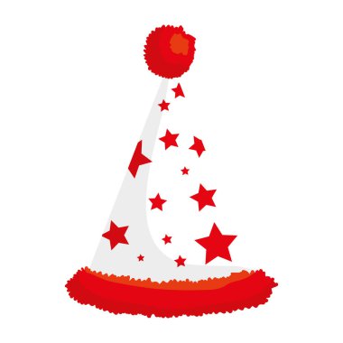 Yıldız vektör tasarımlı izole parti şapkası