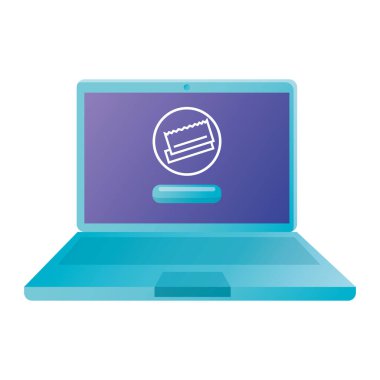 Kredi kartı tasarımı ile izole edilmiş dizüstü bilgisayar