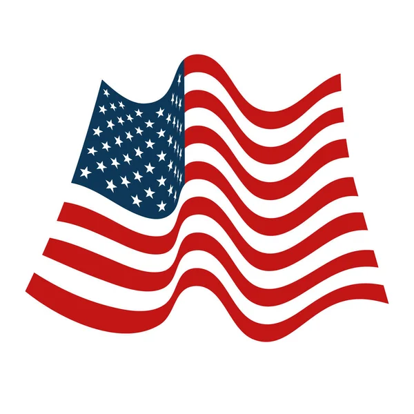 Isoliertes US-Flaggenvektordesign — Stockvektor