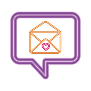 İçinde kalp olan aşk kartı kabarcık vektör tasarımı