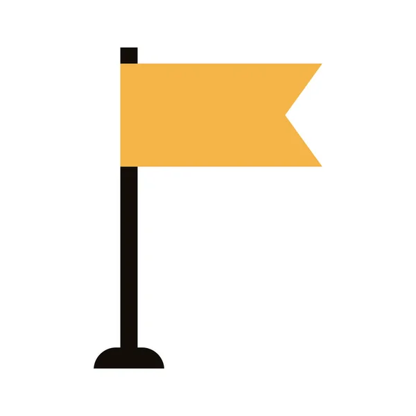 Vlag pin locatie lijn stijl — Stockvector
