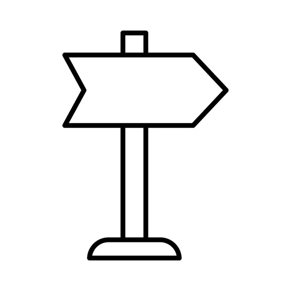 Arrow way signal line style icon — Stock Vector