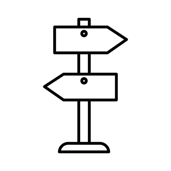 Ikona stylu čáry signálu šipky — Stockový vektor