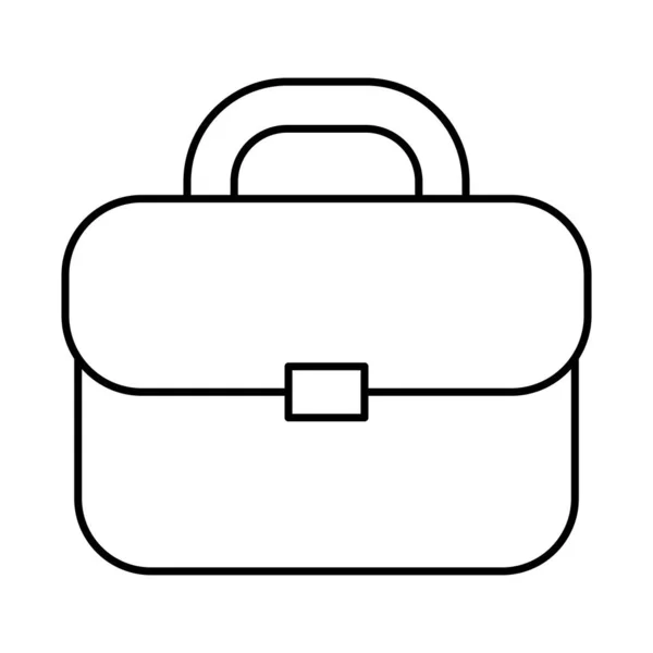 Portfolio briefcase accessory isolated icon — Stock Vector