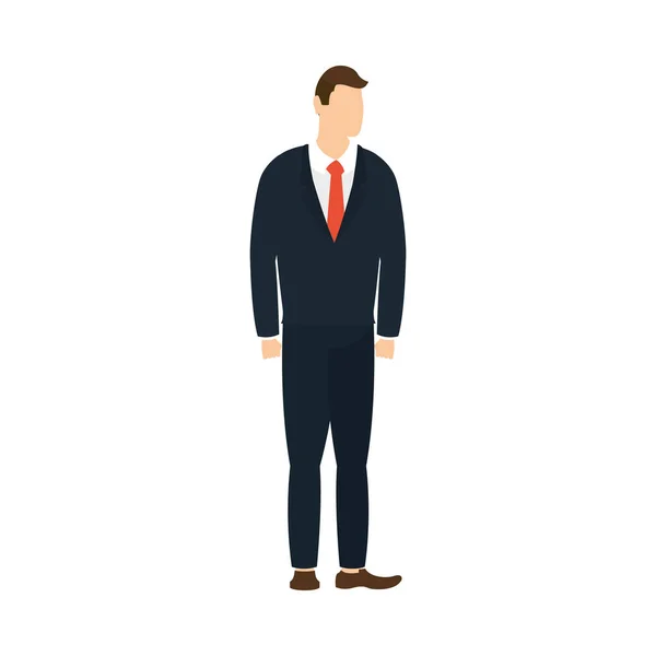 Geïsoleerde zakenman avatar met stropdas vector ontwerp — Stockvector