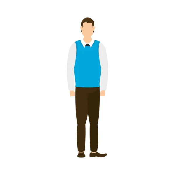 Geïsoleerde zakenman avatar met stropdas vector ontwerp — Stockvector