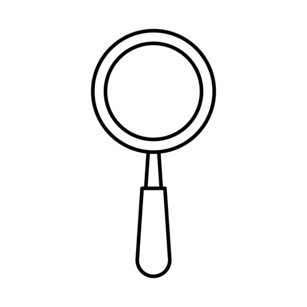 Vergrootglas zoeken geïsoleerd pictogram — Stockvector